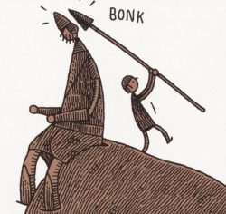 Goliath and his shield-bearer
